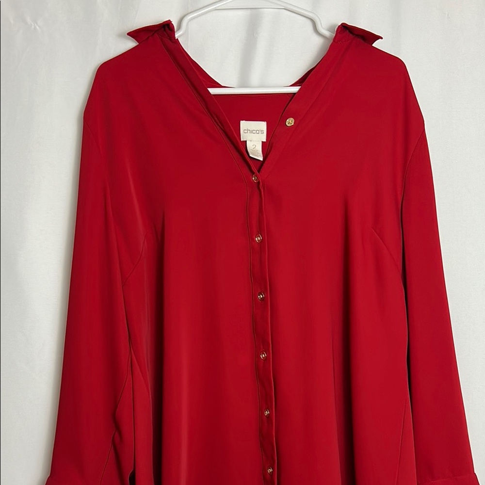 Chico's Vibrant Red Blouse